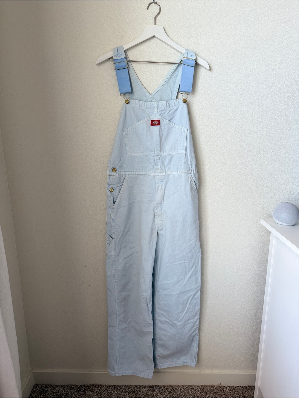 Vintage Dickies Light Blue Cotton Carpenter Overalls Bib Overalls